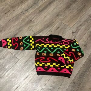 Vintage 80’s Neon Kids Sweater